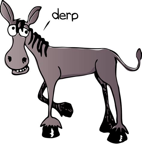 Donkey Derpy Cartoon · Free vector graphic on Pixabay