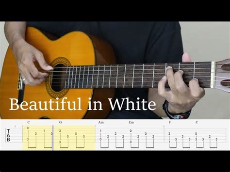 Beautiful in White - Westlife - Fingerstyle Guitar Tutorial TAB. Chords ...