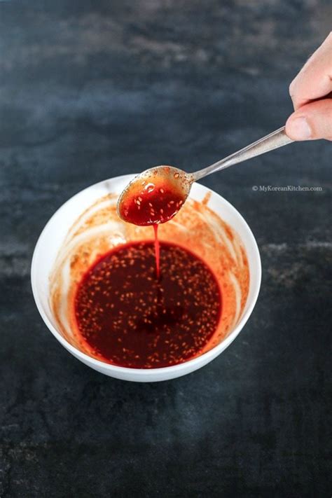 Sweet, Tangy and Spicy Korean Dipping Sauce - My Korean Kitchen