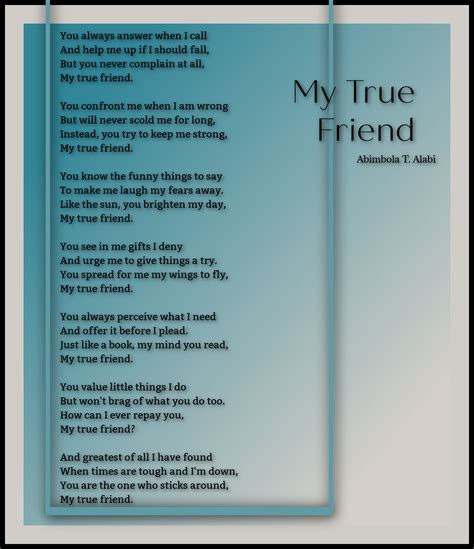 True Friendship Poems