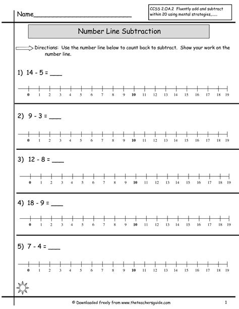 Number Line Addition And Subtraction