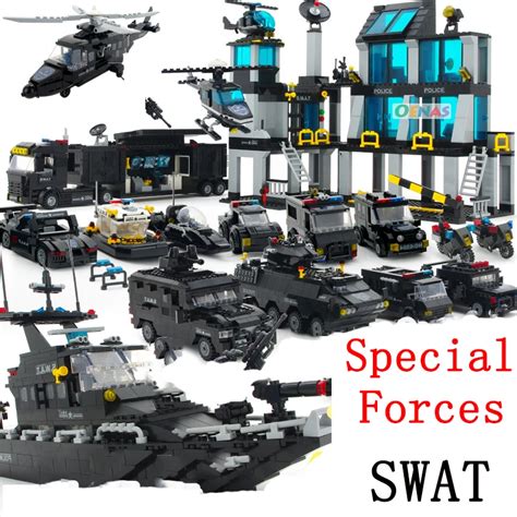 2019 City Police Military SWAT Arms Vehicle Sets Truck Gunship ...