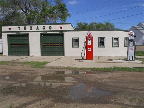 Old Texaco Gas Station in Glendive, Montana, taken June 8, 2012 ...