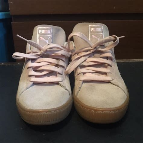 Puma Suede Baby Pink Gum Bottom Size: 9 Men’s... - Depop