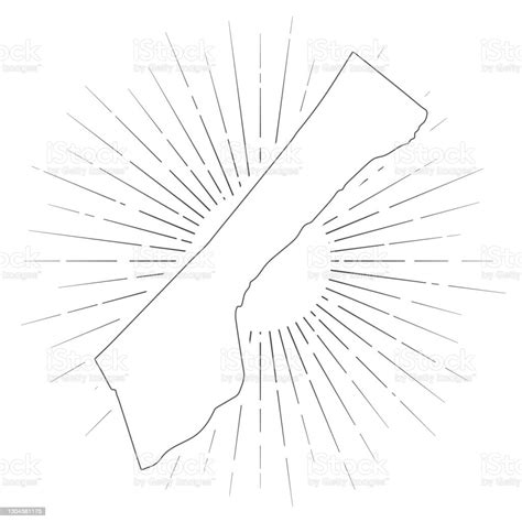 Gaza Strip Map With Sunbeams On White Background Stock Illustration - Download Image Now - Gaza ...