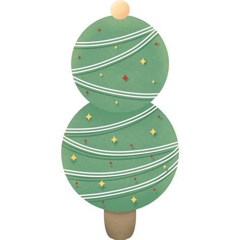 Green Christmas tree decorations in winter 27433816 PNG