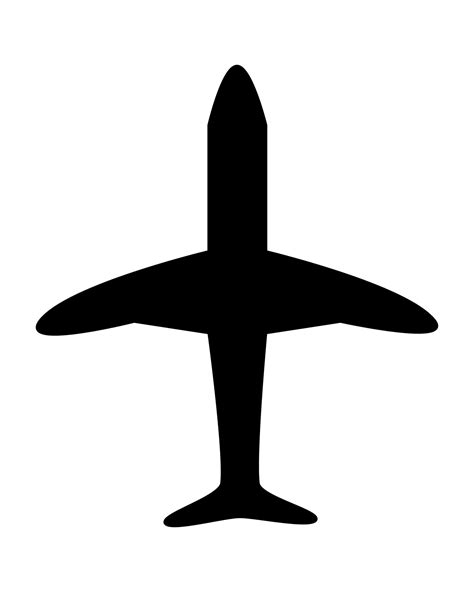 Simple Black Airplane Silhouette Illustration 17240842 Vector Art at ...