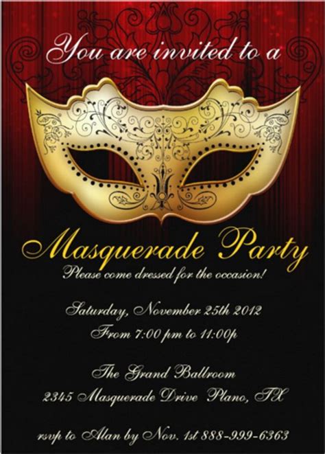 Image result for masquerade ball invitations | Masquerade invitations ...