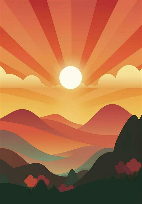 Vintage sun retro background. Trendy with bright colours perfect for ...