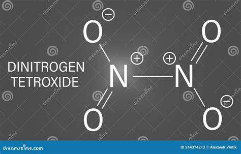 Dinitrogen Tetroxide , N2O4 Molecule. Structural Chemical Formula And ...