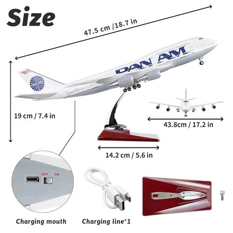 1:150 Airplane Pan am Boeing 747 Plane Models - Etsymodel