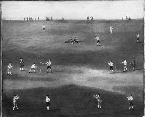 Stretched Canvas Art - Sports: Cricket. /Nthe Cricket Match. Late 18Th ...