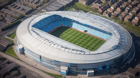 Manchester City Stadium Aerial View Background, Picture Of The Etihad ...