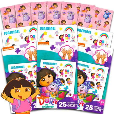 Buy Nick Shop Dora The Explorer Party Favors Bundle Pack ~ 150 Dora Stickers and 75 Dora ...