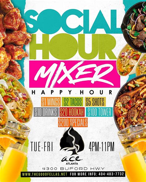 Social Hour Mixer | Happy Hour | Tuesday - Friday @ Ace Atlanta, ACE ATLANTA, 23 November 2023 ...