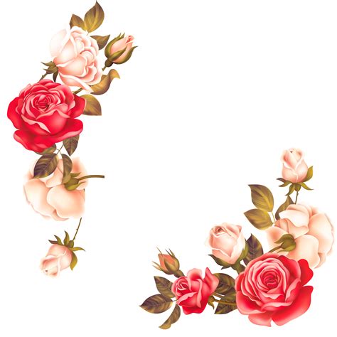 Floral Frame Border PNG Free Photo Transparent HQ PNG Download | FreePNGimg