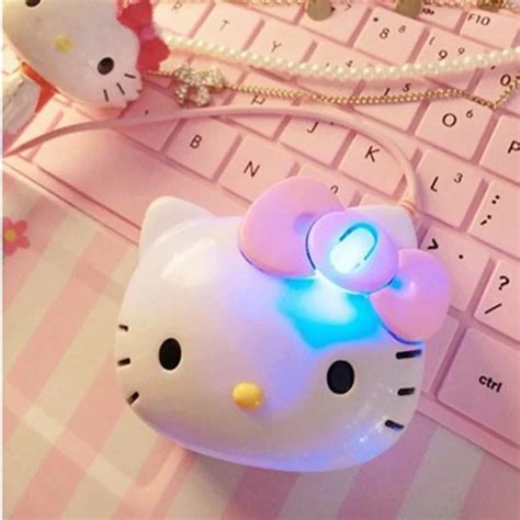 Drop Shipping 3D Cartoon Hello Kitty Wired Mouse USB 2.0 Pro Pink Cute Gaming Mouse Optical Mice ...