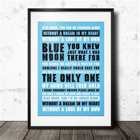 Manchester City Football Song Chant Poster By Magik Moments | Heroe