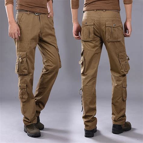 2017 Top Fashion Military Cotton Cargo Pants Men Multi pocket Solid Plus Size Trousers Men-in ...