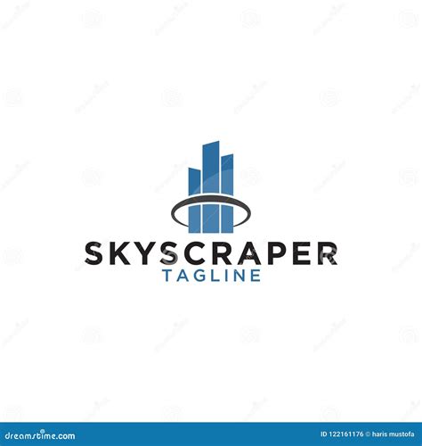 Skyscraper Logo Design Template Stock Vector - Illustration of building ...