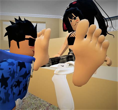 He licks her very Sweaty Roblox Feet by MiaRobloxFeetAndSock on DeviantArt