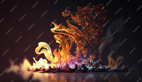 Premium AI Image | A fire with orange and yellow flames