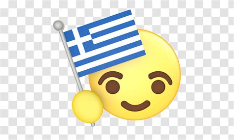 Flag Of Greece Greek Cuisine Clip Art - Emoji Face Transparent PNG