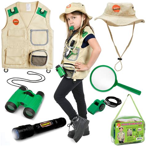 Born Toys Backyard Safari Vest and Costume with Explorer kit for ...