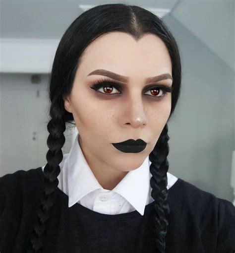 Wednesday Adams | Halloween Makeup Look Source: @kristytheodoremua | Wednesday Addams ...