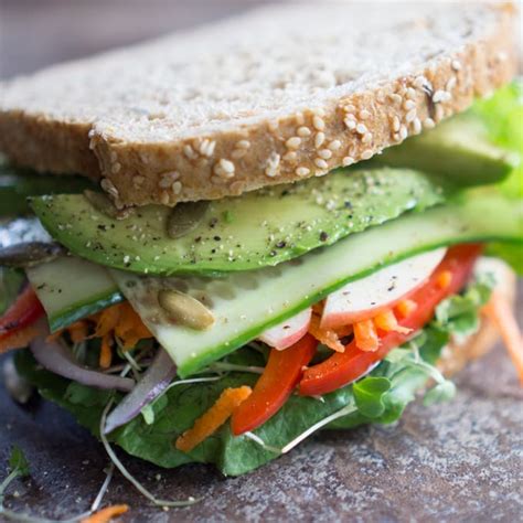 Vegan Veggie Sandwich: Vegetarian Sandwiches - The Kitchen Girl