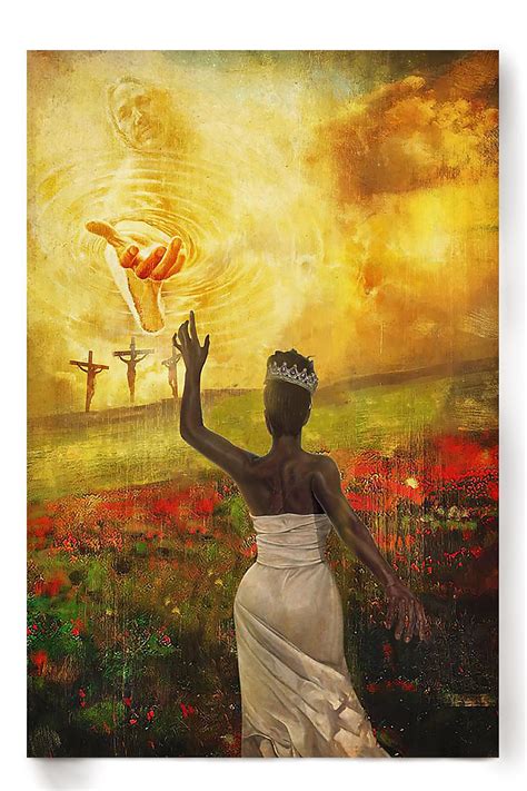 Jesus Saves Black Queen Christian Wall Art Gift For Daughter Of God Poster – MD – Home Decor Styles