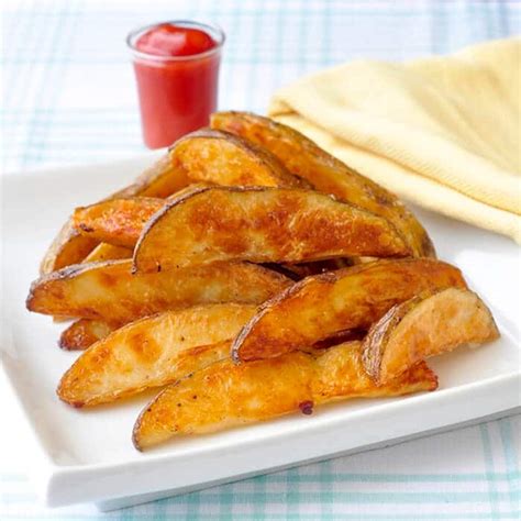 Crispy Baked Wedge Fries - Learn the secret to perfect crispy oven fries!