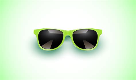 Realistic vector sunglasses on a colorful background, vector ...