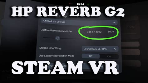 HP Reverb G2 steamvr setting 100% 3164 x 3092? - YouTube