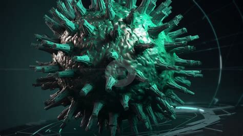 3d Animation Of A Human Virus Background, 3d Rendering Dark Green Virus, Hd Photography Photo ...