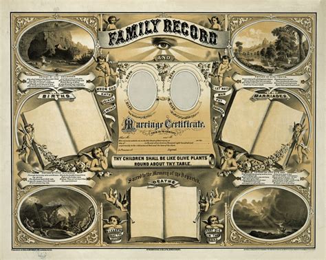 Family Record Marriage Certificate Free Stock Photo - Public Domain Pictures