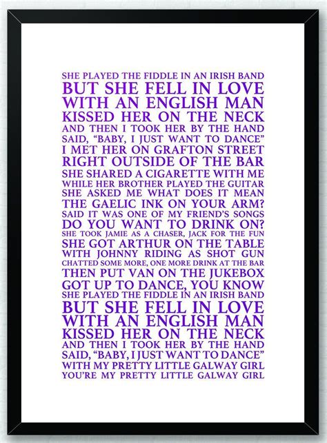 Galway Girl Ed Sheeran Lyrics Song Typography Print Poster | Etsy | Galway girl ed sheeran, Ed ...