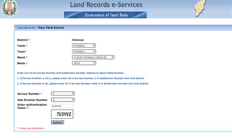 How to apply for Patta Chitta online in Tamil Nadu?