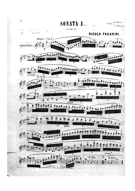 6 Sonatas, Op.2 (Paganini, Niccolò) - IMSLP: Free Sheet Music PDF Download