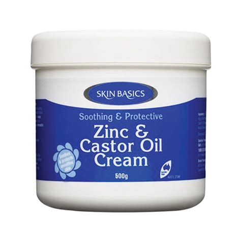 Skin Basics Zinc & Castor Oil Cream 500g - Chemist Warehouse