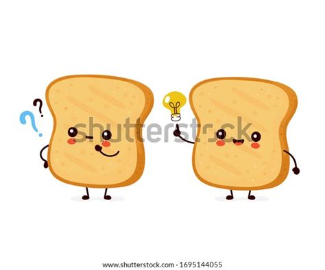 Cute Happy Funny Toast Question Mark Stock Vector (Royalty Free) 1695144055 | Shutterstock