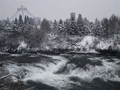 Riverfront Park Winter Storm - Spokane Washington Photograph by Daniel ...