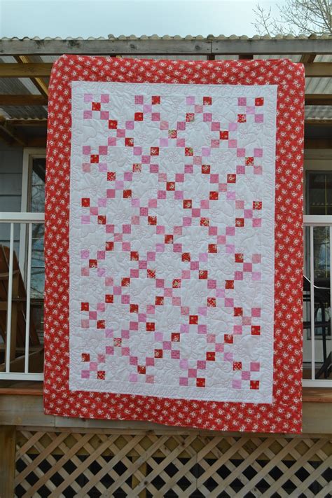 Pink & Red Twin Quilt