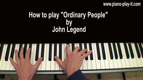 Ordinary People John Legend Piano Tutorial - YouTube