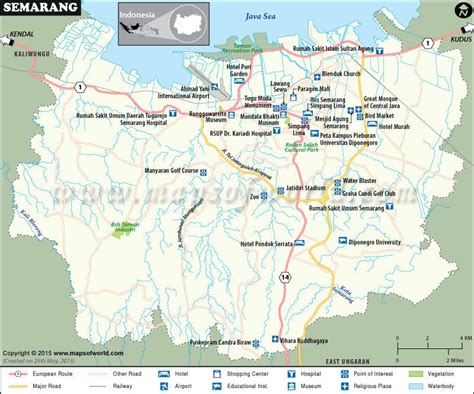 Semarang Map, City Map of Semarang, Indonesia