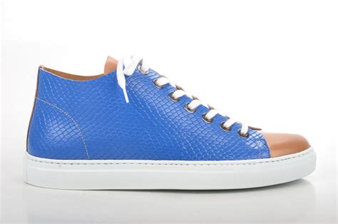 John Baker's High-Top Sneaker F2741 Kalbsleder blau / brau… | Flickr