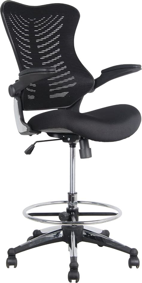 OFFICE FACTOR Hocker Angestellter Teller Zeichenstuhl Empfang Schwarzes ...