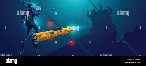 Deep sea exploration submersible Stock Vector Images - Alamy