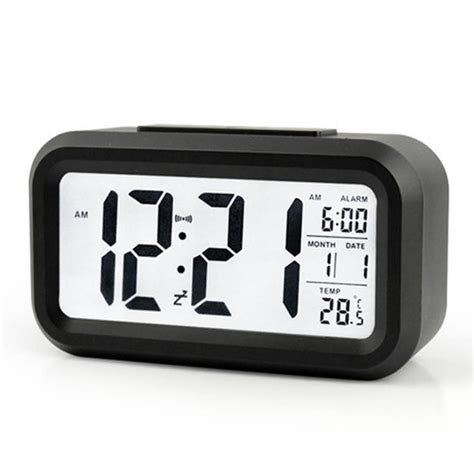 Buy Digital Bedside LED Snooze Alarm Clock Time Temperature Day/Night Mode Clock at affordable ...