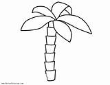Palm Tree Coloring Pages Simple Drawing  Free Printable sketch template